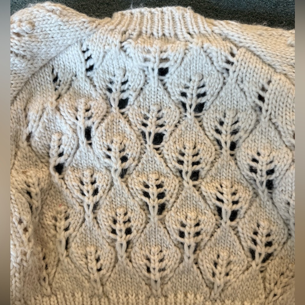 Huggalugs Leaf Lace Hand Knit Cardigan - Picture 5 of 8